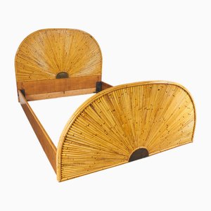 Lit Vintage en Rotin par Gabriella Crespi, 1970s