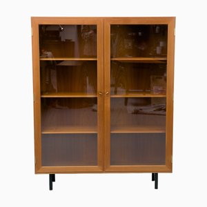 Meuble en Teck avec Portes en Verre par Kai Winding pour Poul Jeppesens Møbelfabrik, Danemark, 1960s