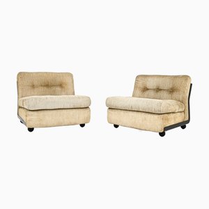 Amanta Lounge Chairs by Mario Bellini for B&B Italia, 1970s, Set of 2