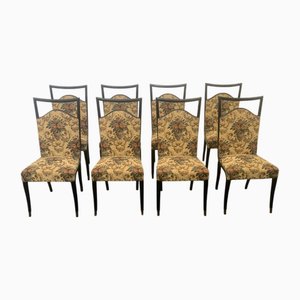 Rosewood Chairs with Ebonized Profiles by Vittorio Dassi for Dassi Mobili Moderni, 1950s, Set of 8