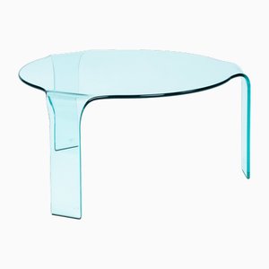 Fiam Glass Round Coffee Table, 1980s