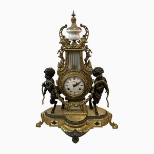 Imperial Lyre-Shaped Pendulum in Bronze