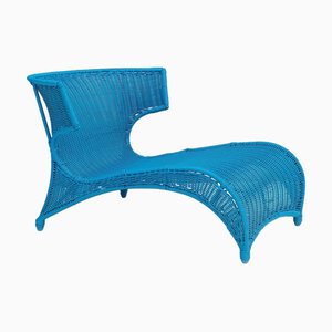 Fauteuil Bas Bleu Ciel par Monika Mudler pour Ikea, 2001