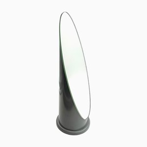 Vintage Glossy Grey Lipstick Tabletop Mirror, 1970s