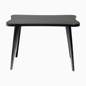 Mesa auxiliar de madera lacada en negro, años 50