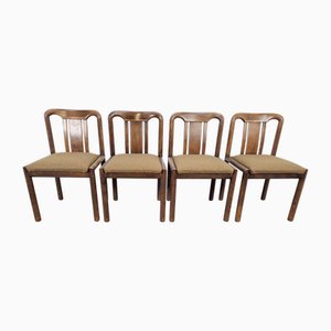 Vintage Brutalist Dining Room Chairs, 1970s, Set of 4
