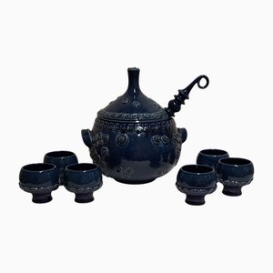 8-Piece Punch Set by Björn Wiinblad for Rosenthal, 1970s, Set of 8