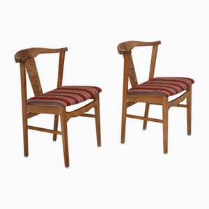 Set of Vintage Danish Dining Chairs in Oak and Wool, 1960s