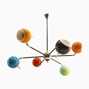 Space Age Chandelier with Adjustable Spheres, 1970s