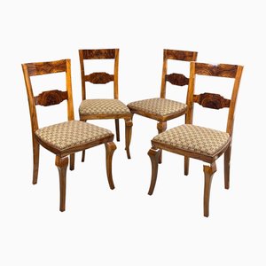 Chaises de Salle à Manger Art Déco en Noyer, 1930s, Set de 4