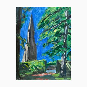 Jacques Poncet, La flèche, 1989, Oil on Canvas