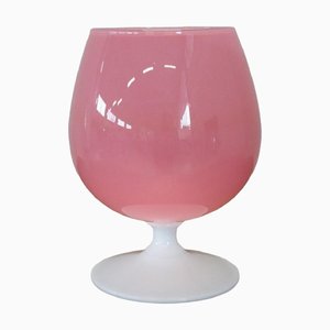 Italienische Vase aus rosa Murano Kunstglas, 1960er