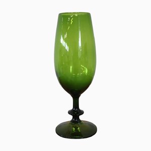 Italian Vase in Green Art Glass, 1960s
