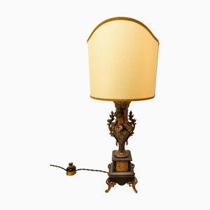 Ancient Lamp with Parchment Fan