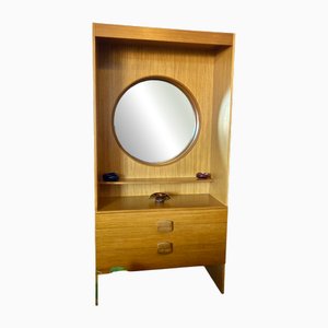 Mueble de pared de dormitorio vintage con espejo atribuido a Stonehill Furniture