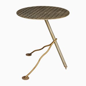 Postmodern Industrial Metal Garden Table, 1980s