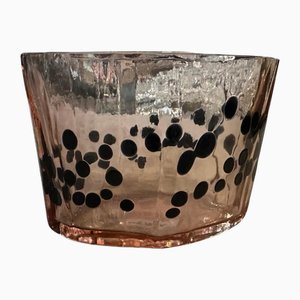 Modern Purple and Black Murano Glass Vase attributed to Fulvio Bianconi for Venini, 1960s