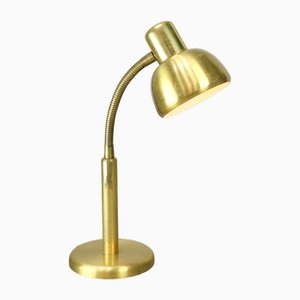 Vintage Italian Brass Gooseneck Table Lamp