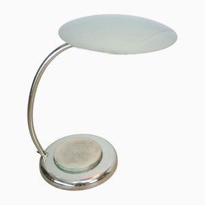 Mid-Century Italian Big Button Table Lamp in Chrome