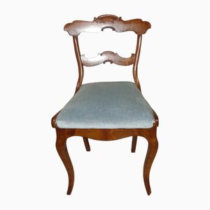 Sedia Biedermeier da pranzo azzurra, metà XIX secolo