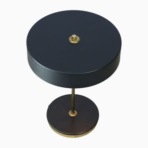 Mid-Century Black and Brass Table Lamp from Kamenický Šenov