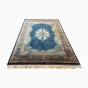 Blue Silk Oushak Rug