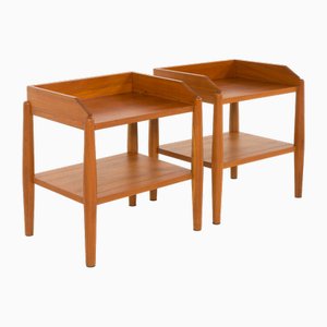 Mid-Century Minimalist Nightstands in Teak, Denmark, 1970s