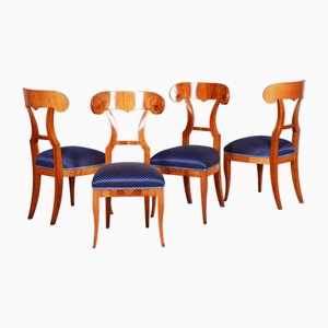 Chaises Biedermeier en Merisier, Autriche, 1820s, Set de 4