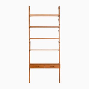 Dänisches Wandregal aus Teak mit Konsole im Stil von Poul Cadovius, 1960er
