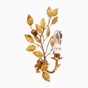 Antique Italian Gilt Rose Wall Light from Hans Kogl