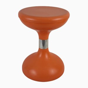 Sgabello Americano Orange Plastic Stool, 1970s