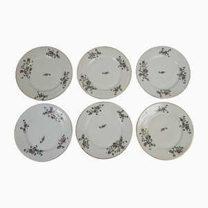 Barbeaux Porcelain Dinner Plates from Limoges, 1950s, Set of 6
