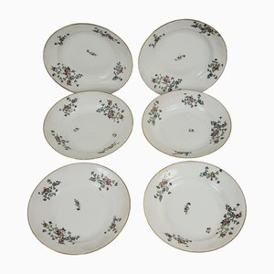 Barbeaux Porzellan Suppenteller von Limoges, 1950er, 6 . Set