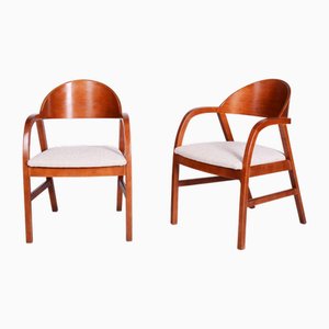 Fauteuils Mid-Century en Merisier, République Tchèque, 1970s, Set de 2