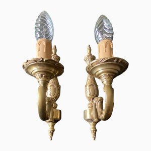 Französische Vintage Wandleuchten, 1960er, 2er Set