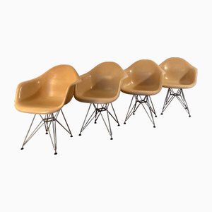 DAR Armchairs in Fiberglass by Charles and Ray Eames for Herman Miller, 1960s, Set of 4