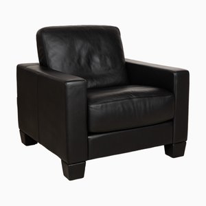 Poltrona DS-17/Wk 612 in pelle nera di de Sede per Wk Wohnen