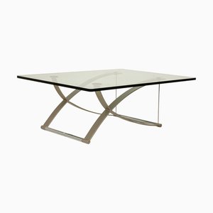 1150 Glass Coffee Table in Silver from Rolf Benz