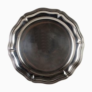 Piatto con decorazioni in argento, XX secolo, Alessandria, Italia