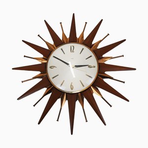 Mid-Century Modern Starburst Clock from Metamec, 1960s