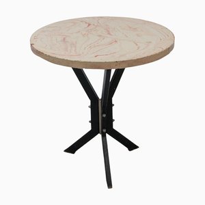 Round Outdoor Terrace Stone Top Table, France, 1930s