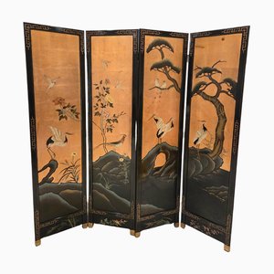 Vintage Four-Panel Folding Screen, 1975