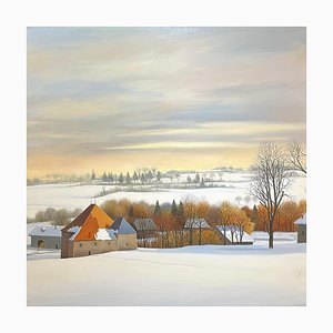 Claude Sauthier, Foehn Wind Over the Soujet, Oil on Canvas, 1970s