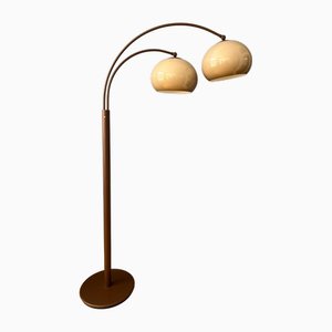 Vintage Brown Double Arc Mushroom Floor Lamp from Dijkstra