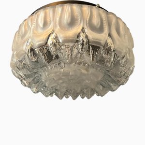 Plafonnier Décoratif Mid-Century en Verre Épais