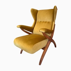 Italian Wingback Armchair attributed to Franco Albini, 1952