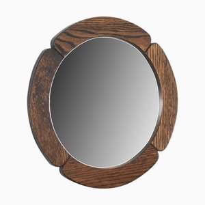 Cloverleaf Mirror in Oak, 1970s