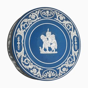 Mid-Century Jasperware Biscuit Tin from Huntley Boorne & Stevens, 1950s