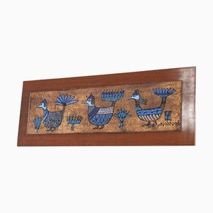 Mid-Century Italian Enamel Art Panel, 1950s