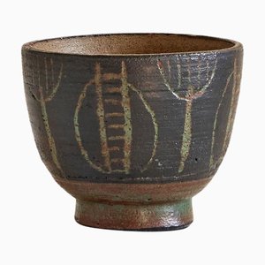Mid-Century Modernist Studio Pottery Bowl by Wim Fiege, 1950s